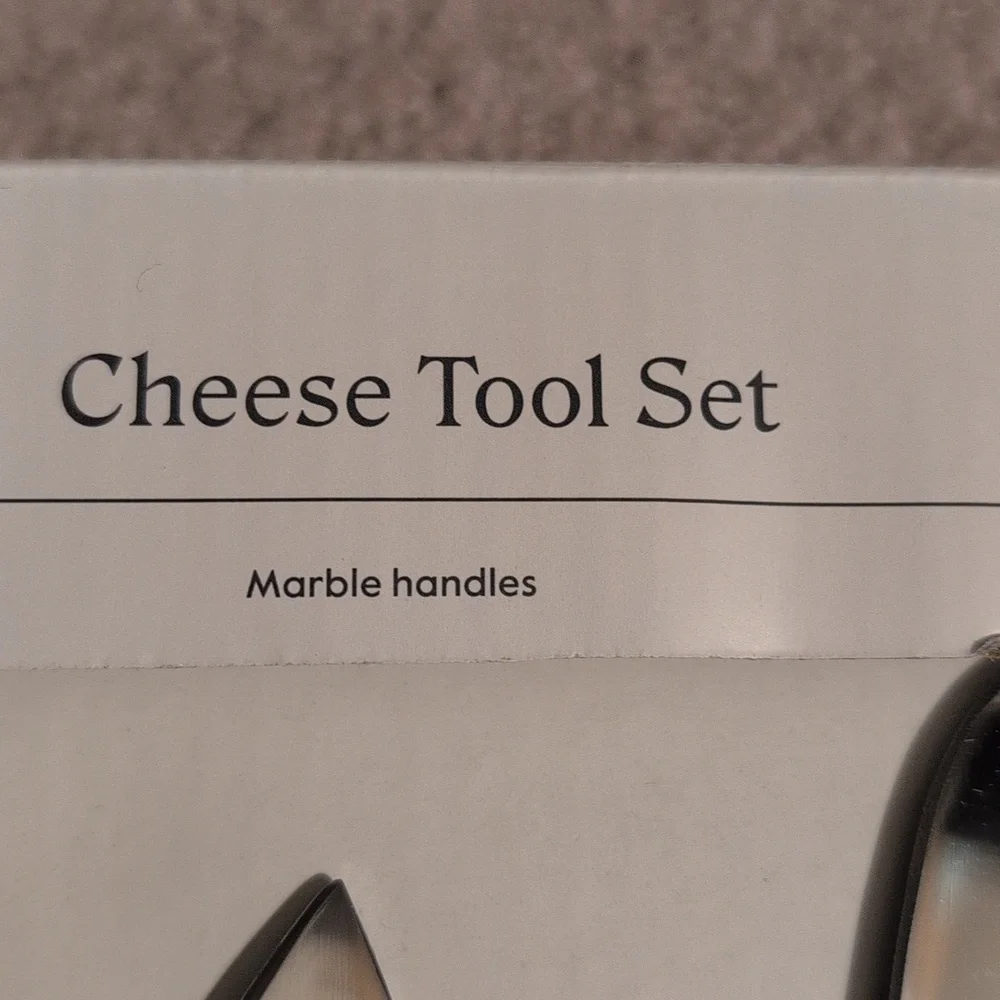 Threshold Cheese Tool Set 3 piece with Marble Handles NEW